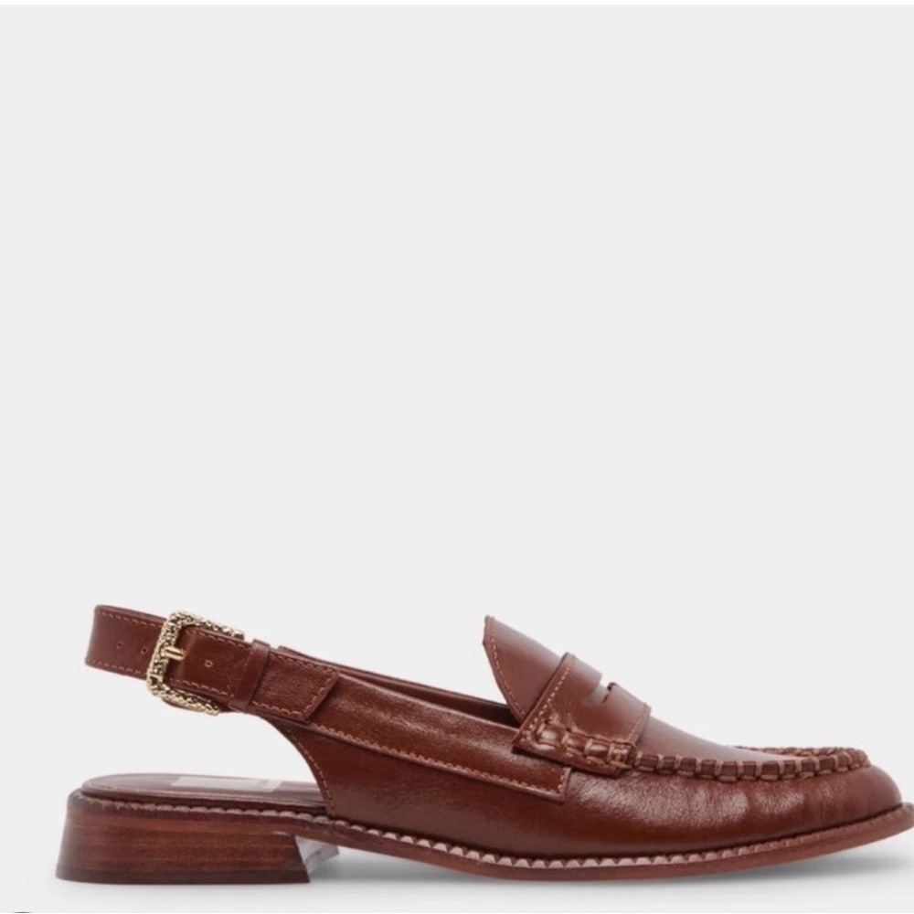 Dolce Vita Tan Leather Slingback Loafers